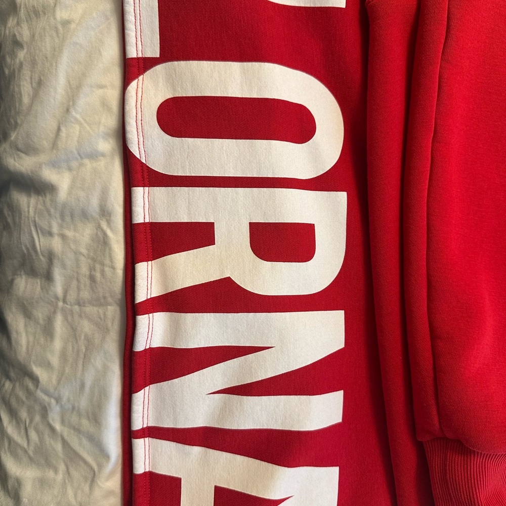 Lorna Jane Red Crop Hoodie Sweatshirt - Picture 4 of 6